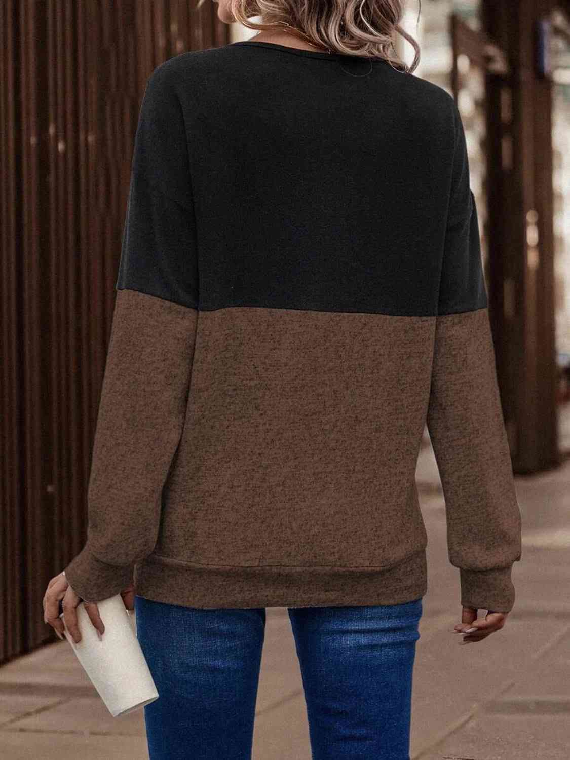 NEW! The Parker Two-Tone Crisscross Sweatshirt