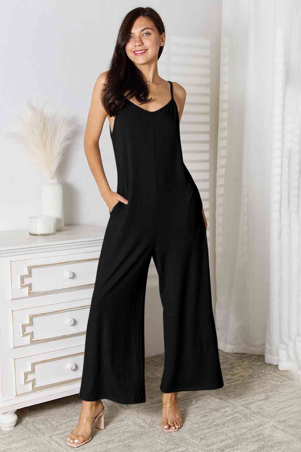 The Alora Spaghetti Strap V-Neck Jumper