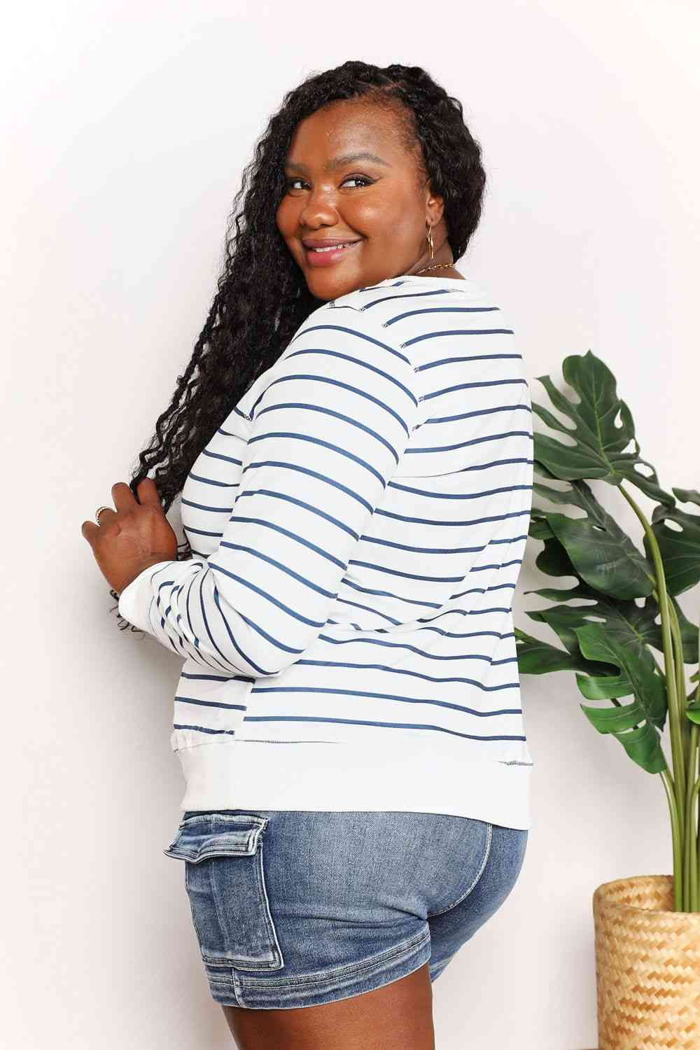 The Kaia Striped Round Neck Top