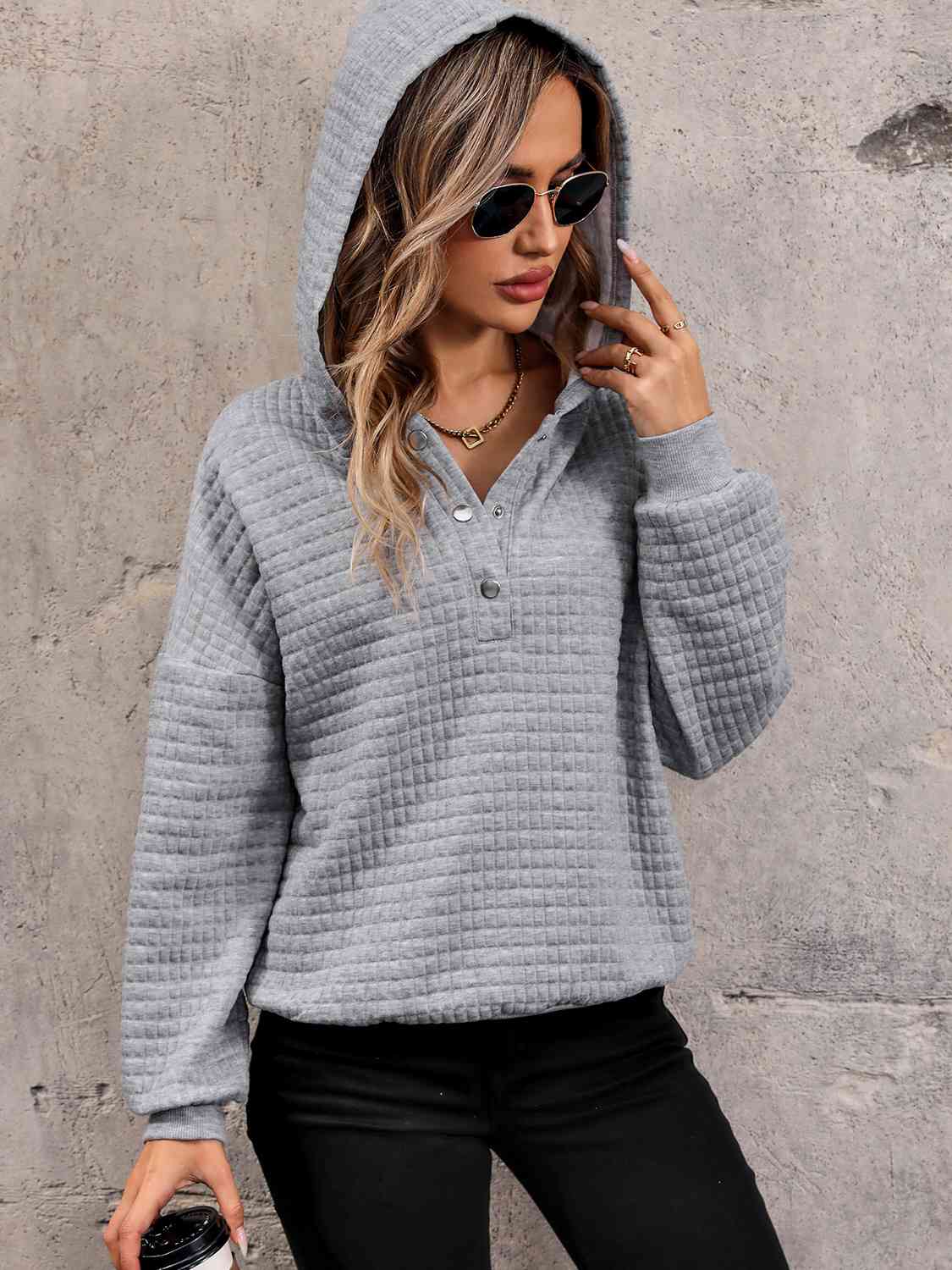 The Melody Waffle-Knit Hoodie