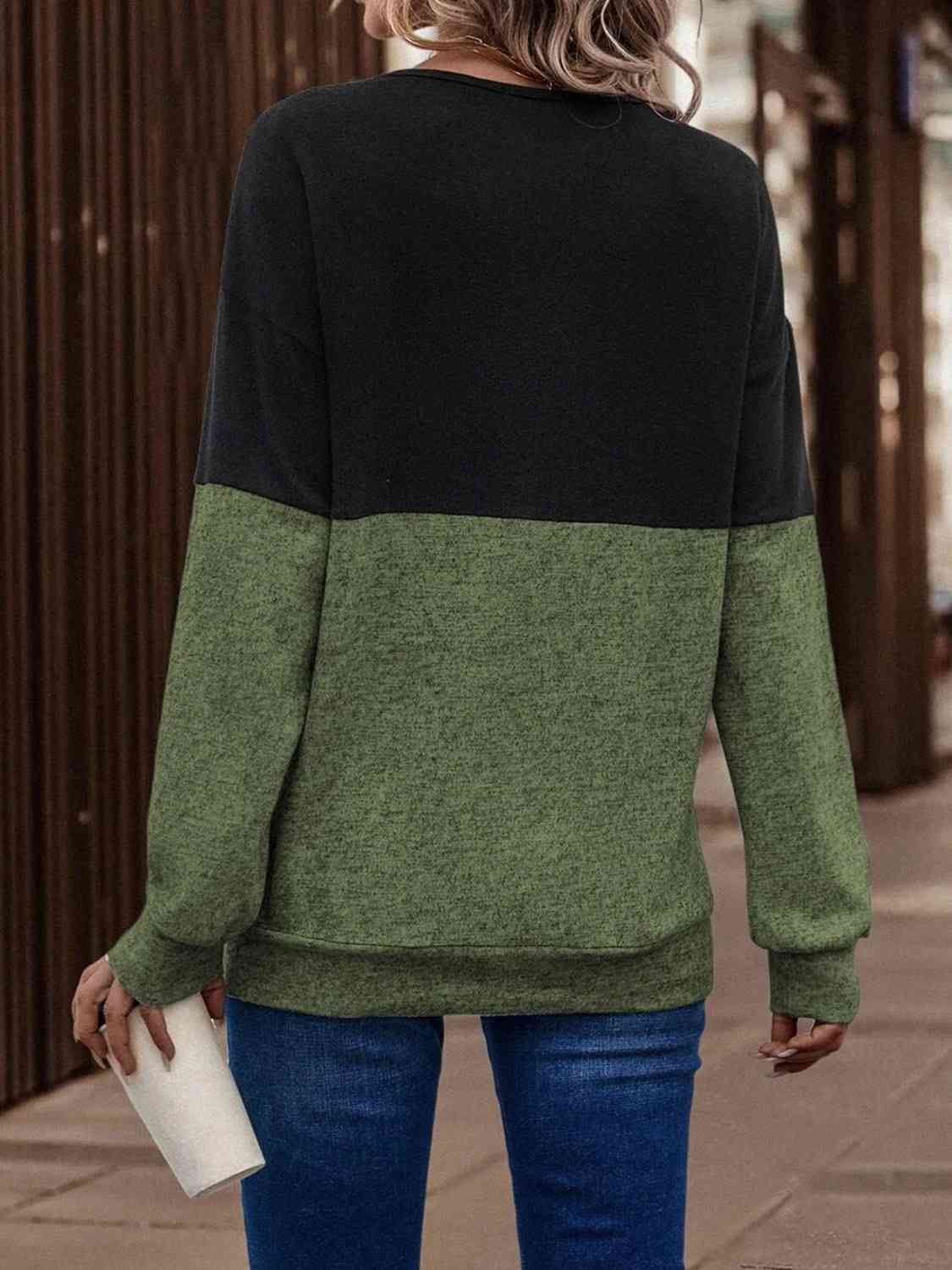 NEW! The Parker Two-Tone Crisscross Sweatshirt