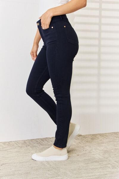 The Judy Blue Full Size Garment Dyed Tummy Control Skinny Jeans