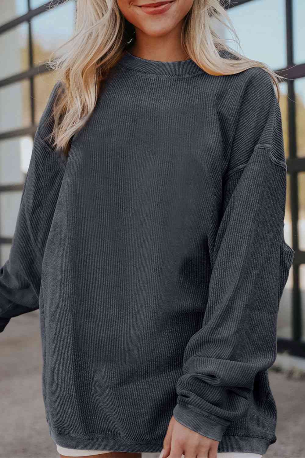 The Ruby Ribbed Oversized Sweatshirt