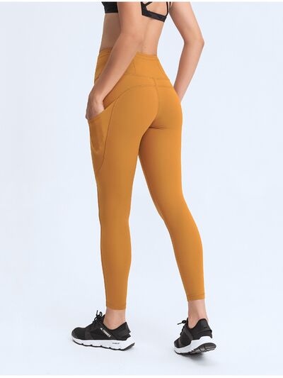 The Vida Wide Waistband Leggings with Pockets