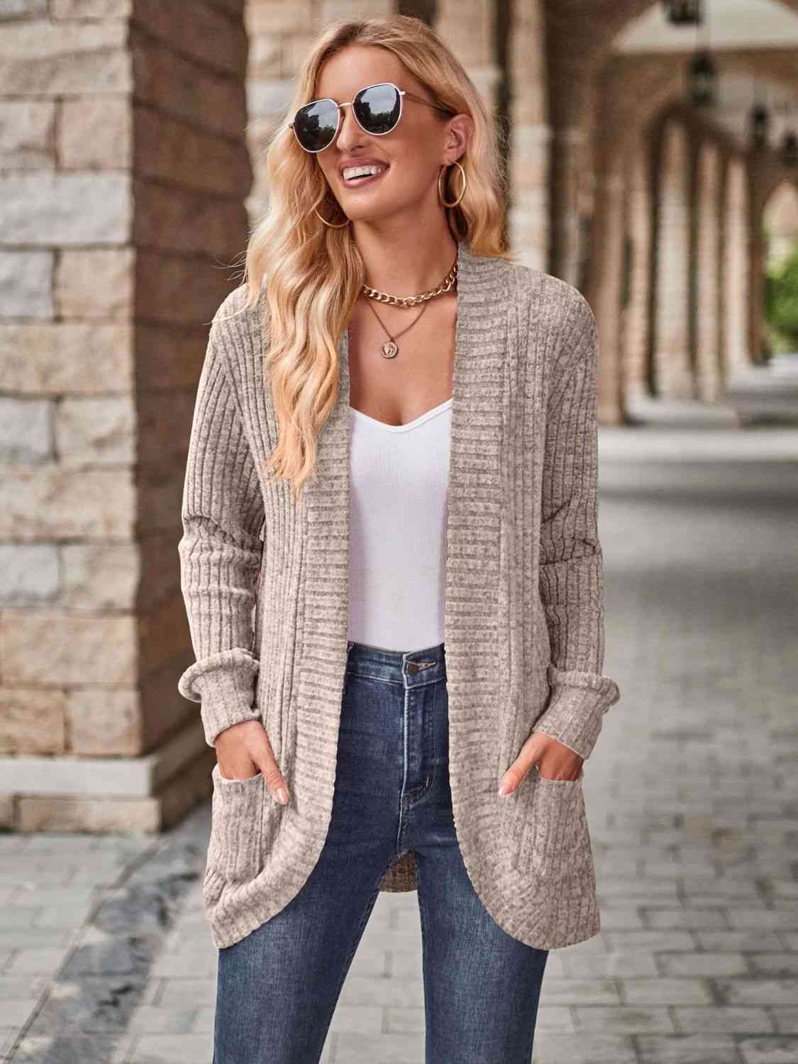 The Ellie Open Front Cardigan with Pockets