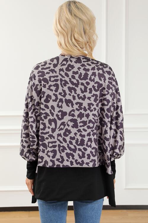 The Lyla High Low Leopard Print Sweatshirt