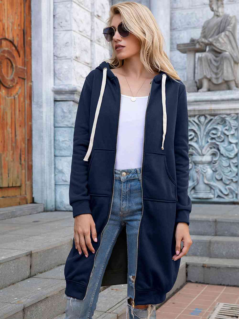 The Richelle Full Length Hoodie with Pockets