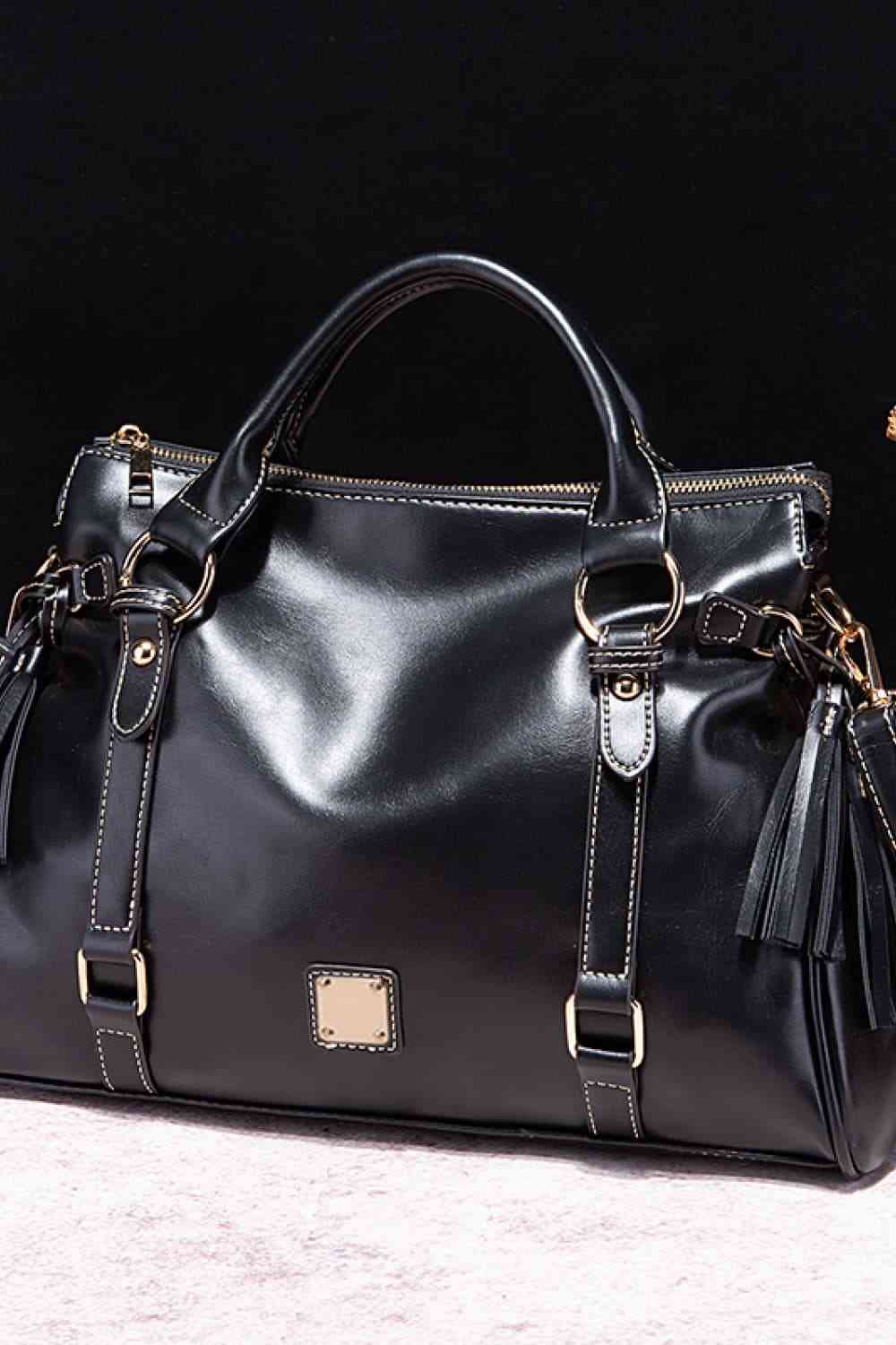 The Tammy Leather Handbag with Tassels