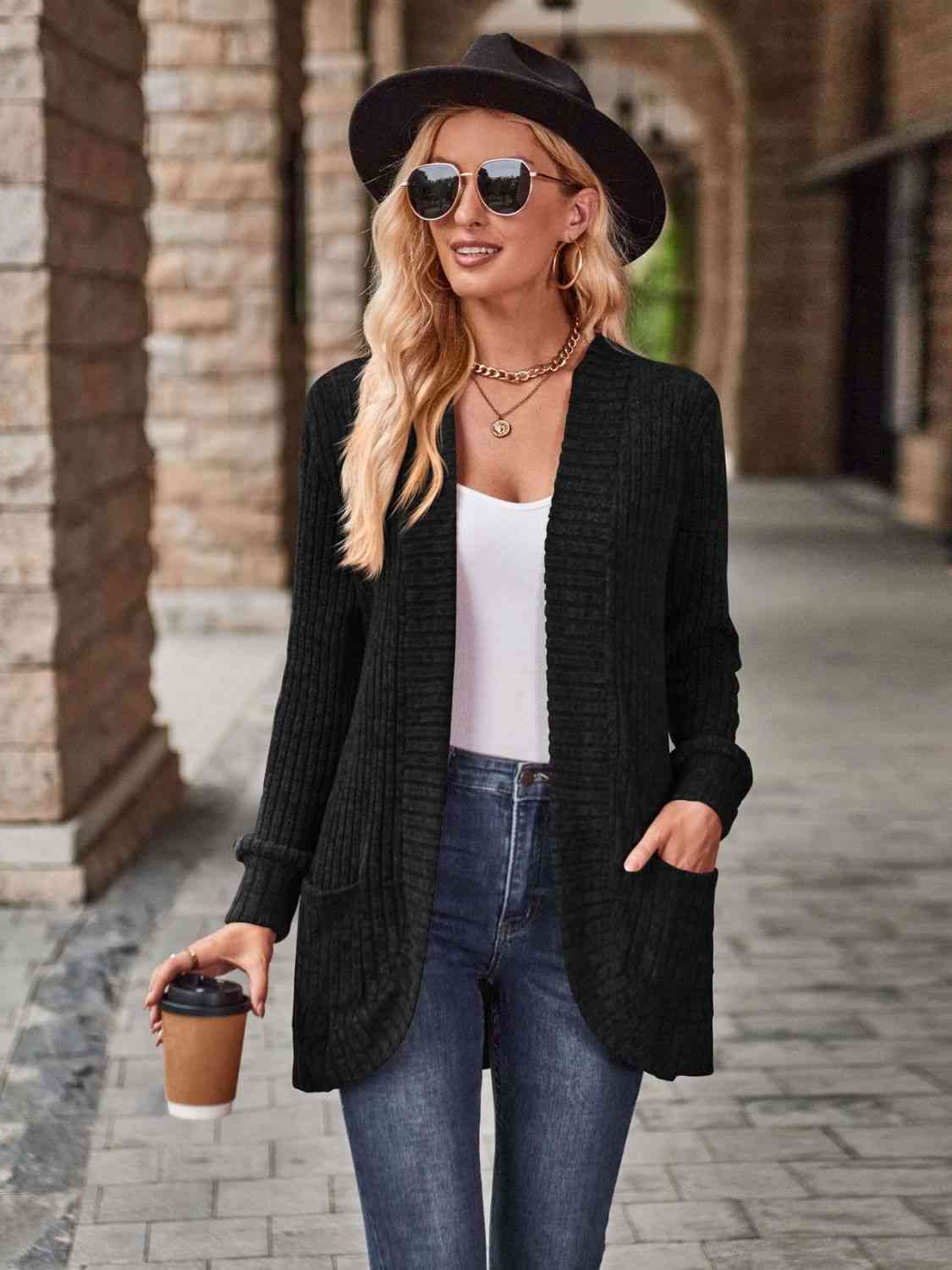 The Ellie Open Front Cardigan with Pockets