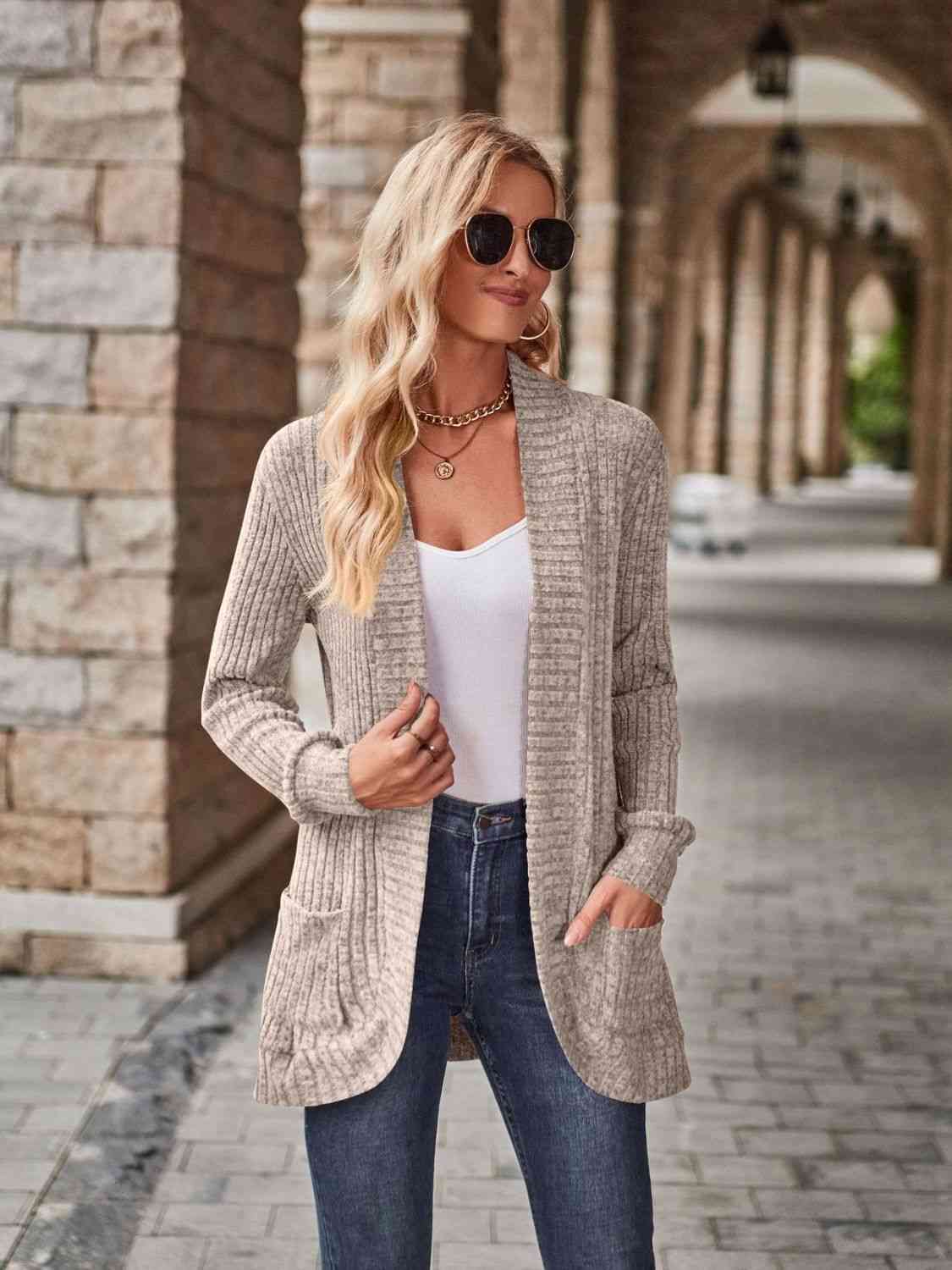 The Ellie Open Front Cardigan with Pockets