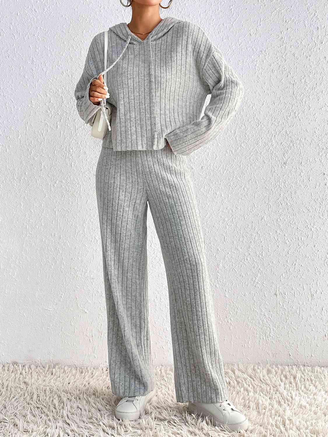 The JoJo Ribbed Hoodie and Pants Set