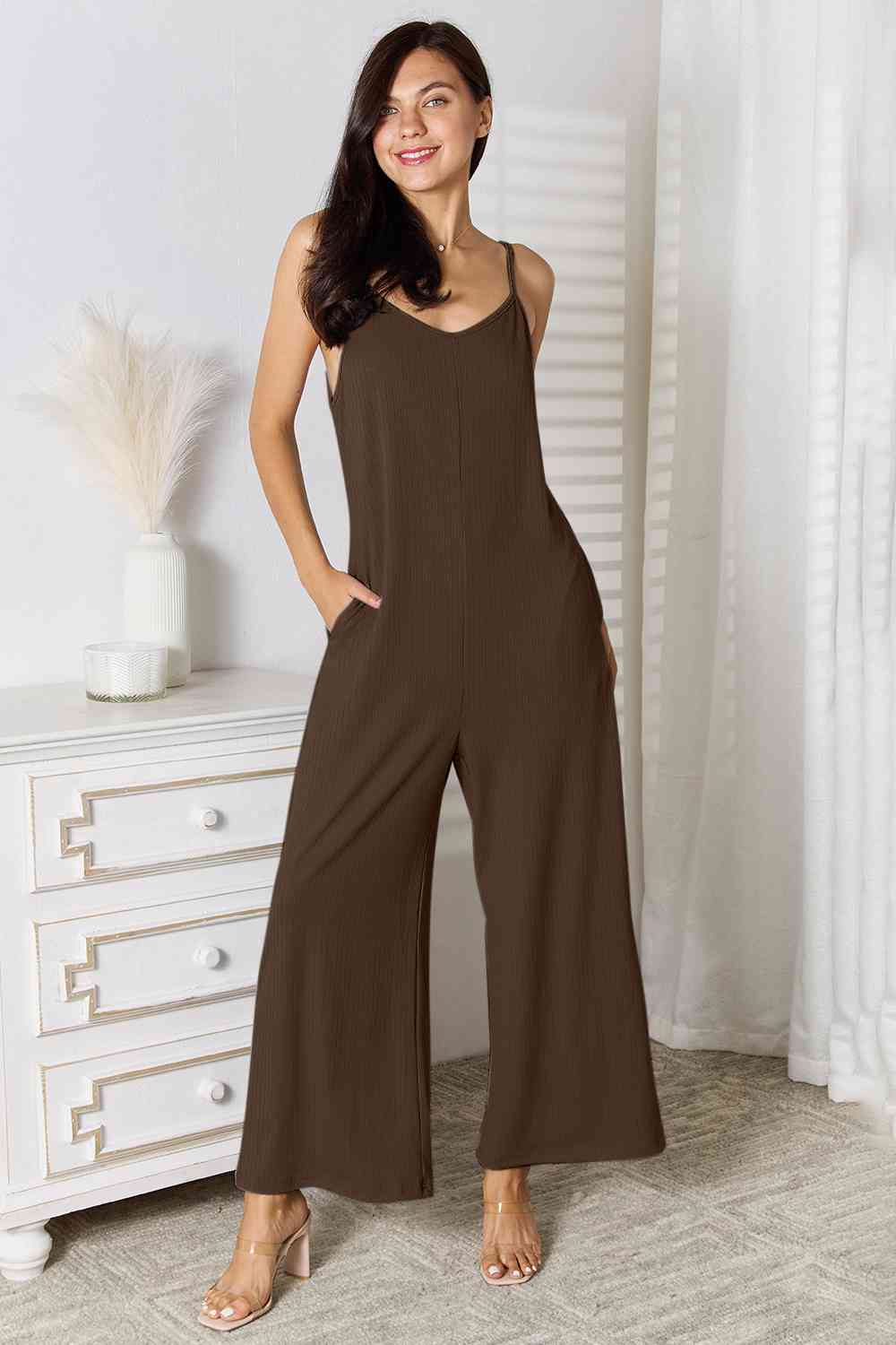 The Alora Spaghetti Strap V-Neck Jumper