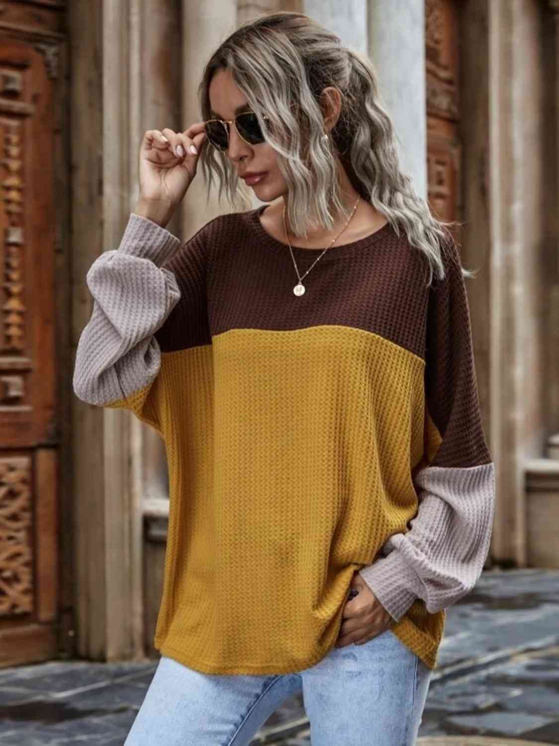 The Harper Waffle Knit Long Sleeve