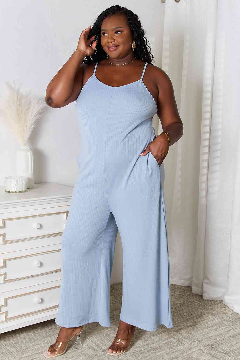 The Alora Spaghetti Strap V-Neck Jumper