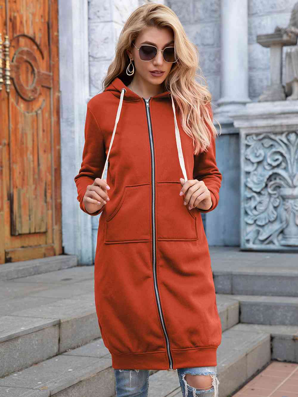The Richelle Full Length Hoodie with Pockets
