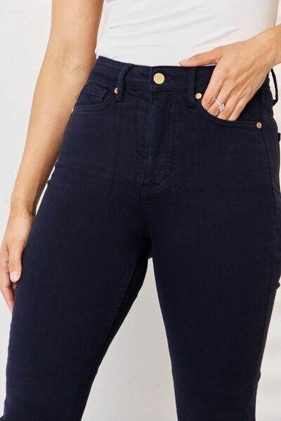The Judy Blue Full Size Garment Dyed Tummy Control Skinny Jeans
