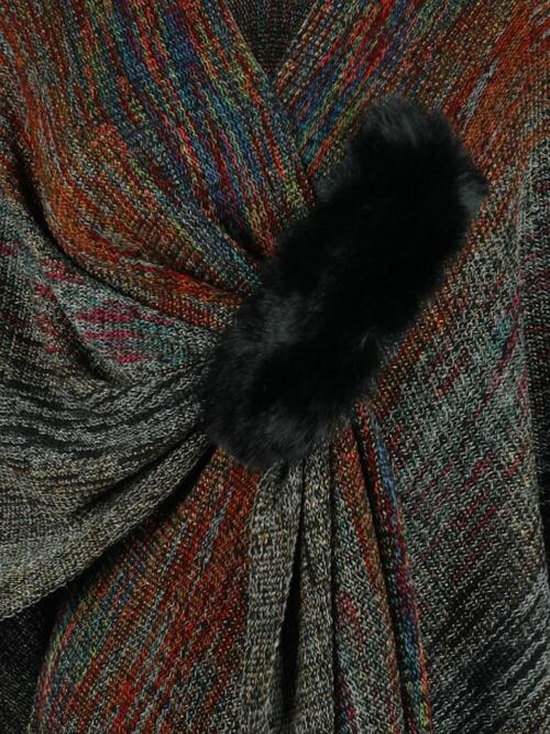 The Stevie Heathered Fringe Poncho