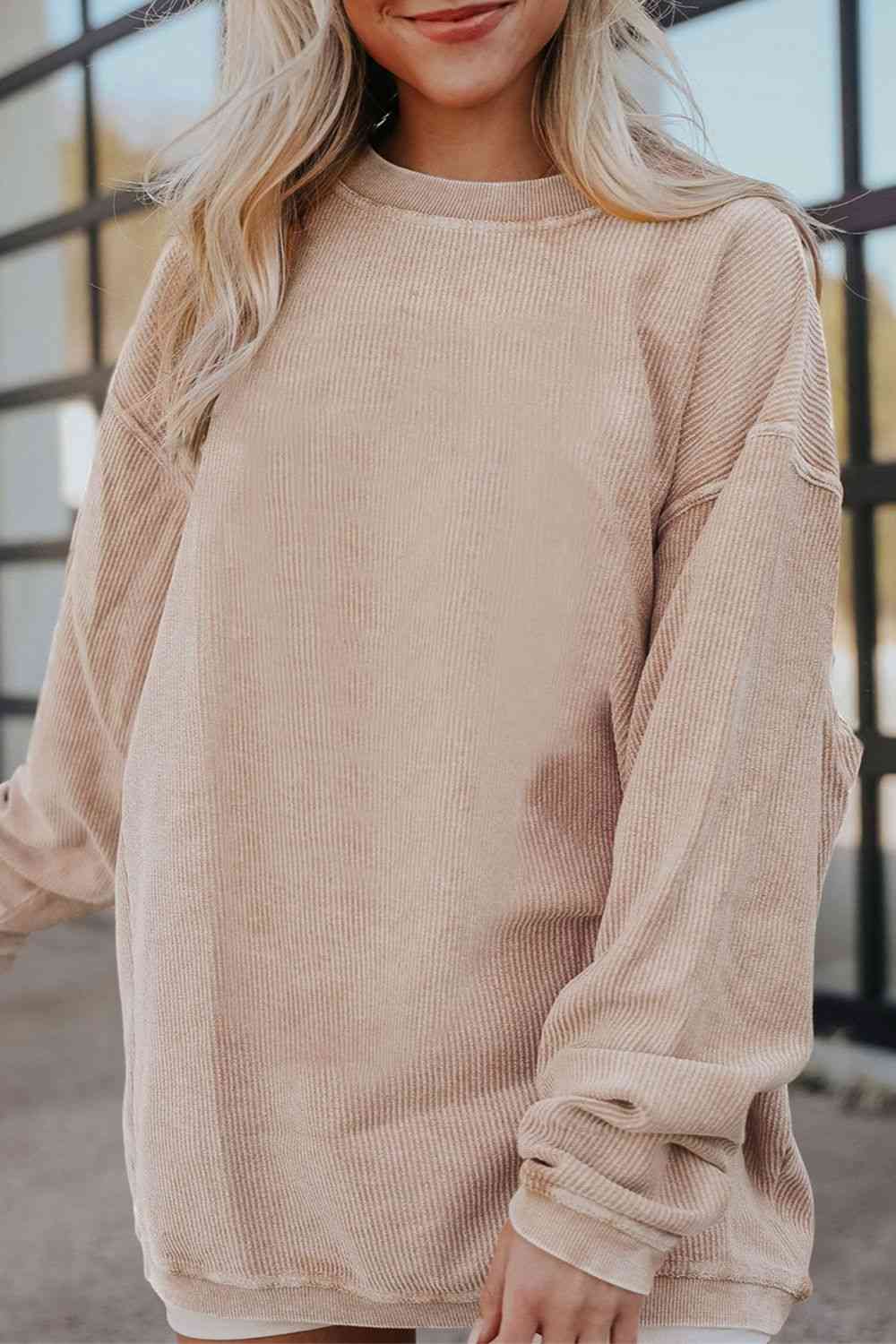 The Ruby Ribbed Oversized Sweatshirt