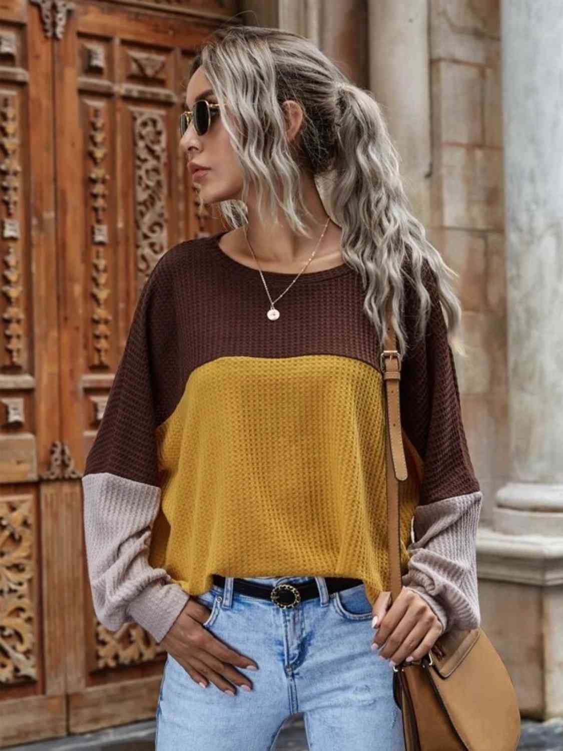 The Harper Waffle Knit Long Sleeve