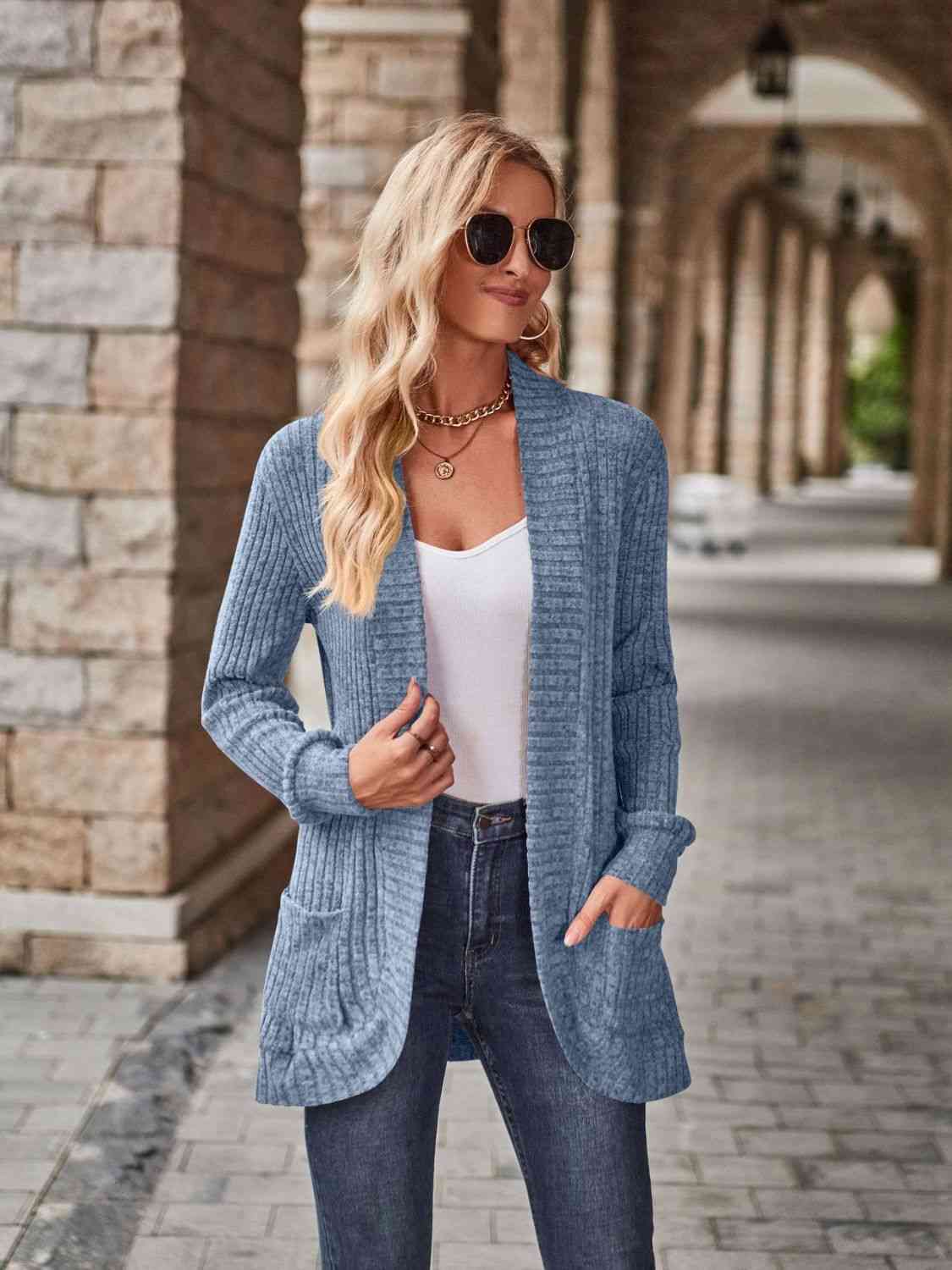 The Ellie Open Front Cardigan with Pockets