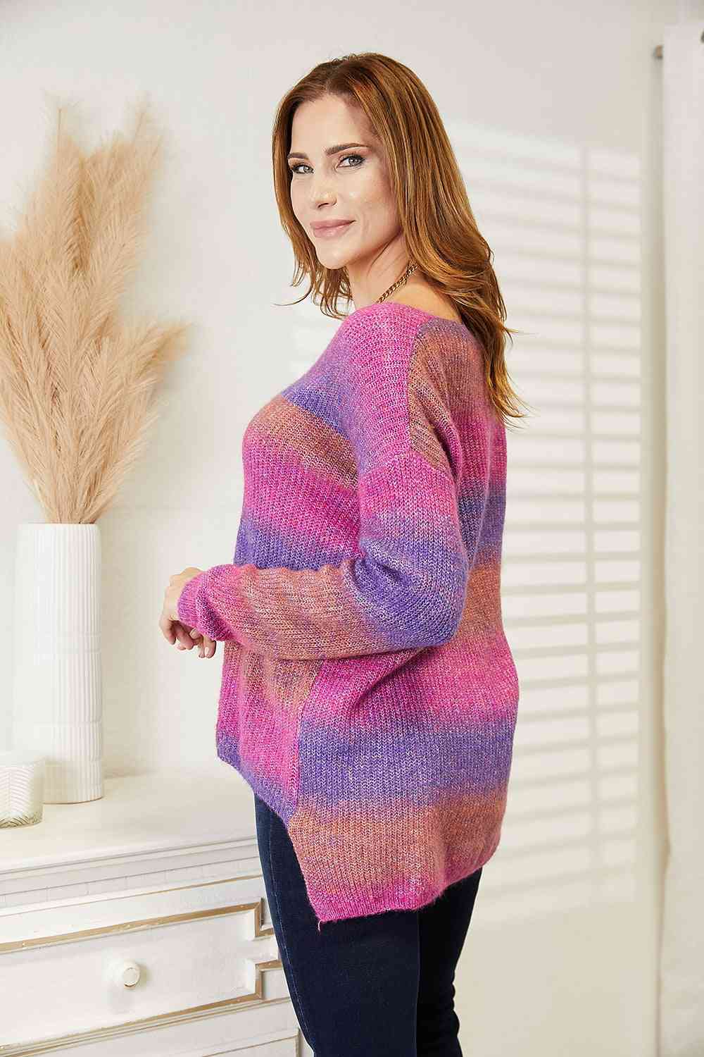 The Candace Rainbow Knit Sweatshirt