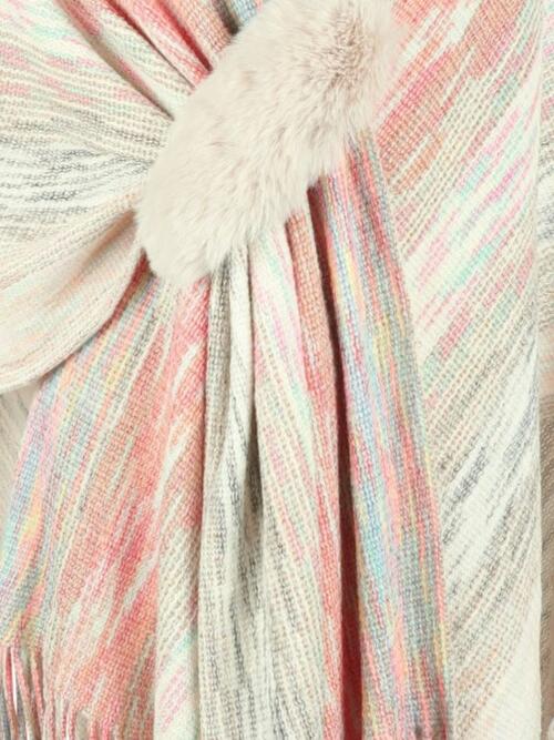 The Stevie Heathered Fringe Poncho