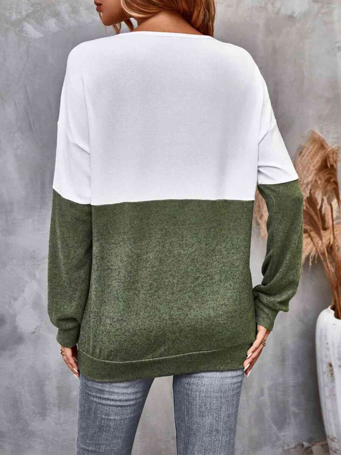 NEW! The Parker Two-Tone Crisscross Sweatshirt