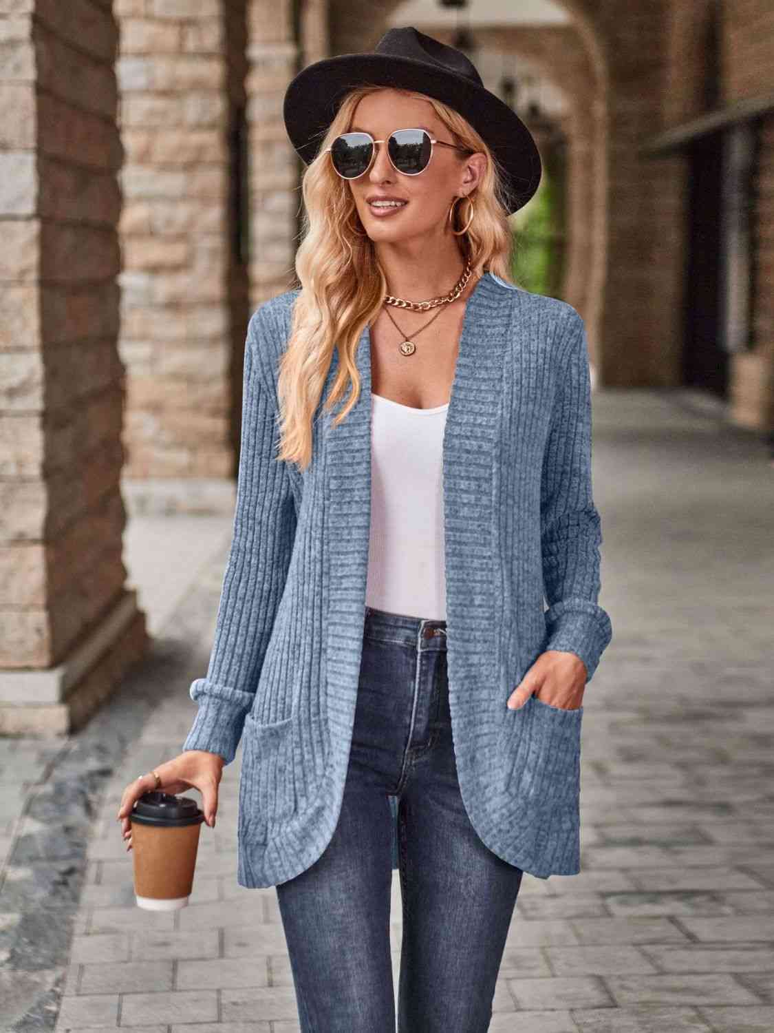 The Ellie Open Front Cardigan with Pockets