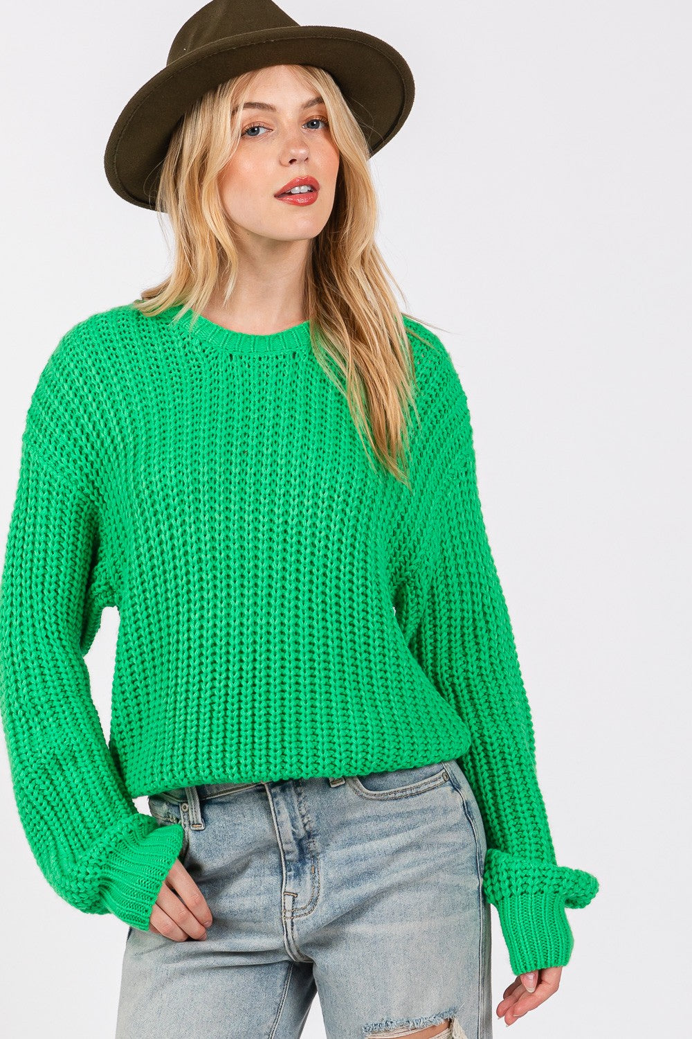 The Cozy Sage Knit Sweater