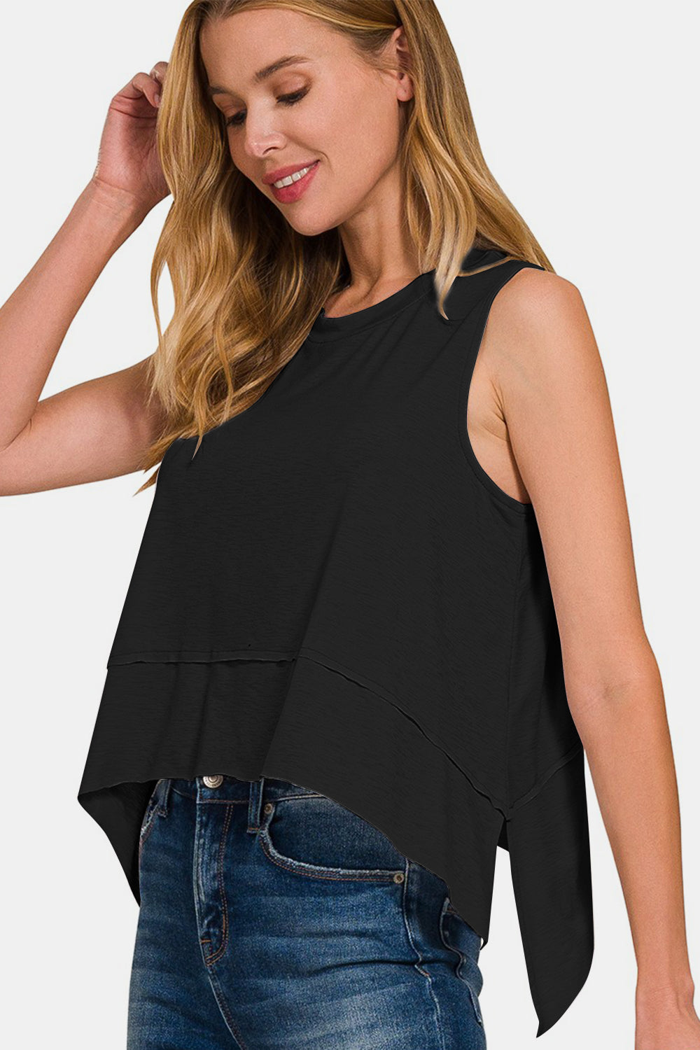 Exposed Seam Slit Tank