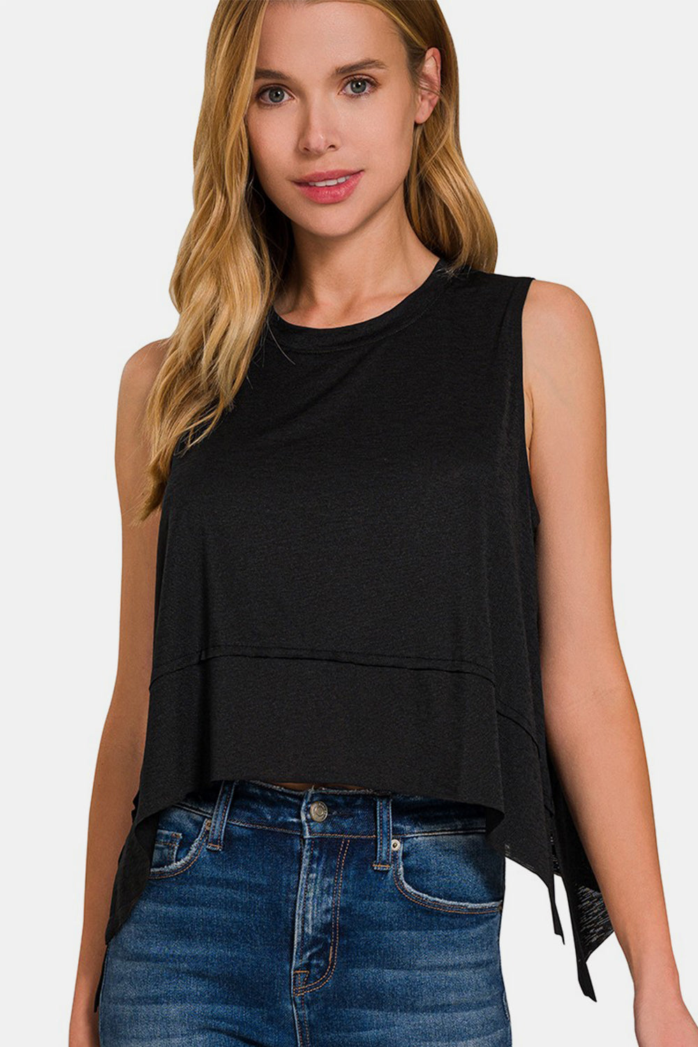 Exposed Seam Slit Tank