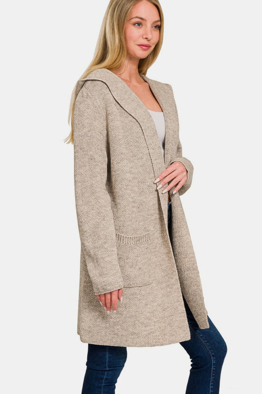 NEW! Hooded Open Front Sweater Cardigan