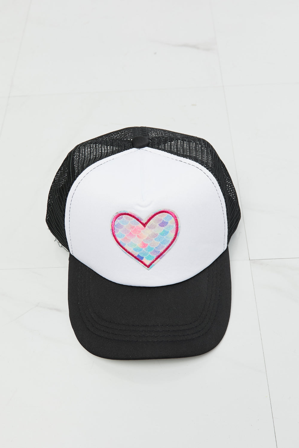 Falling For You Trucker Hat in Black