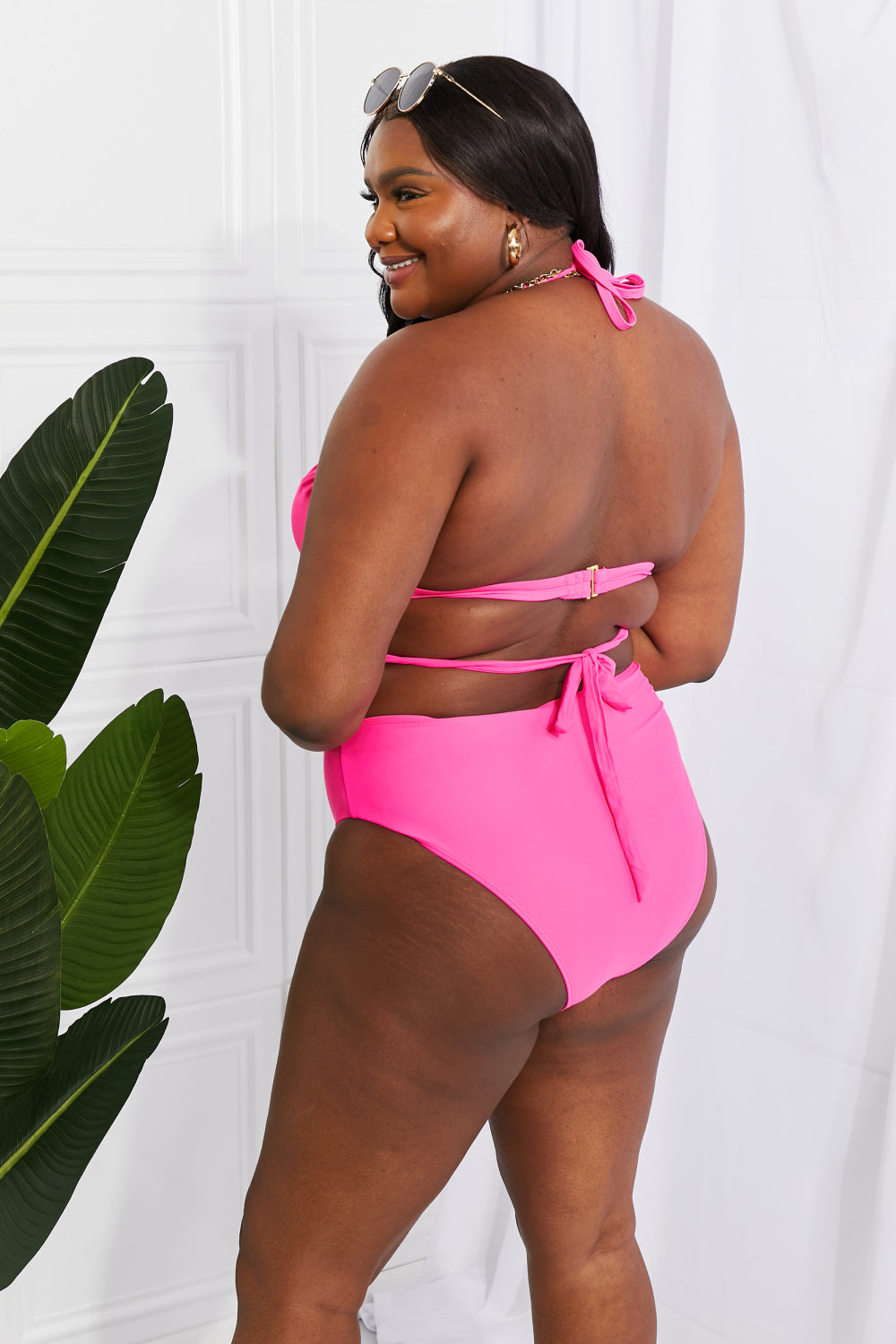 Halter Pink Two Piece