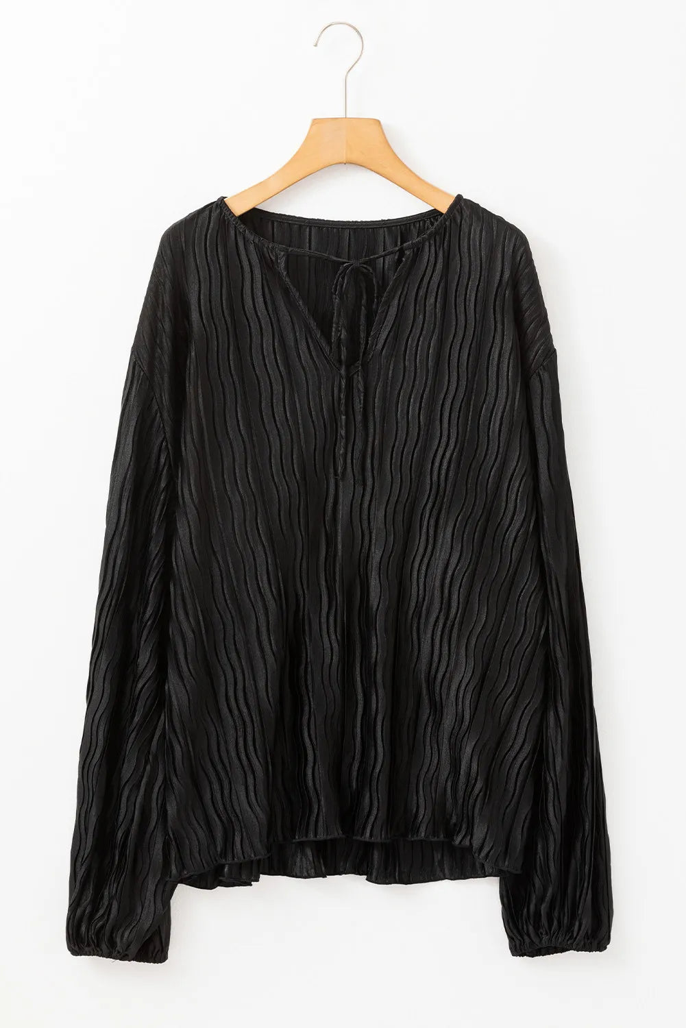 The Willa Tie Neck Long Sleeve Blouse