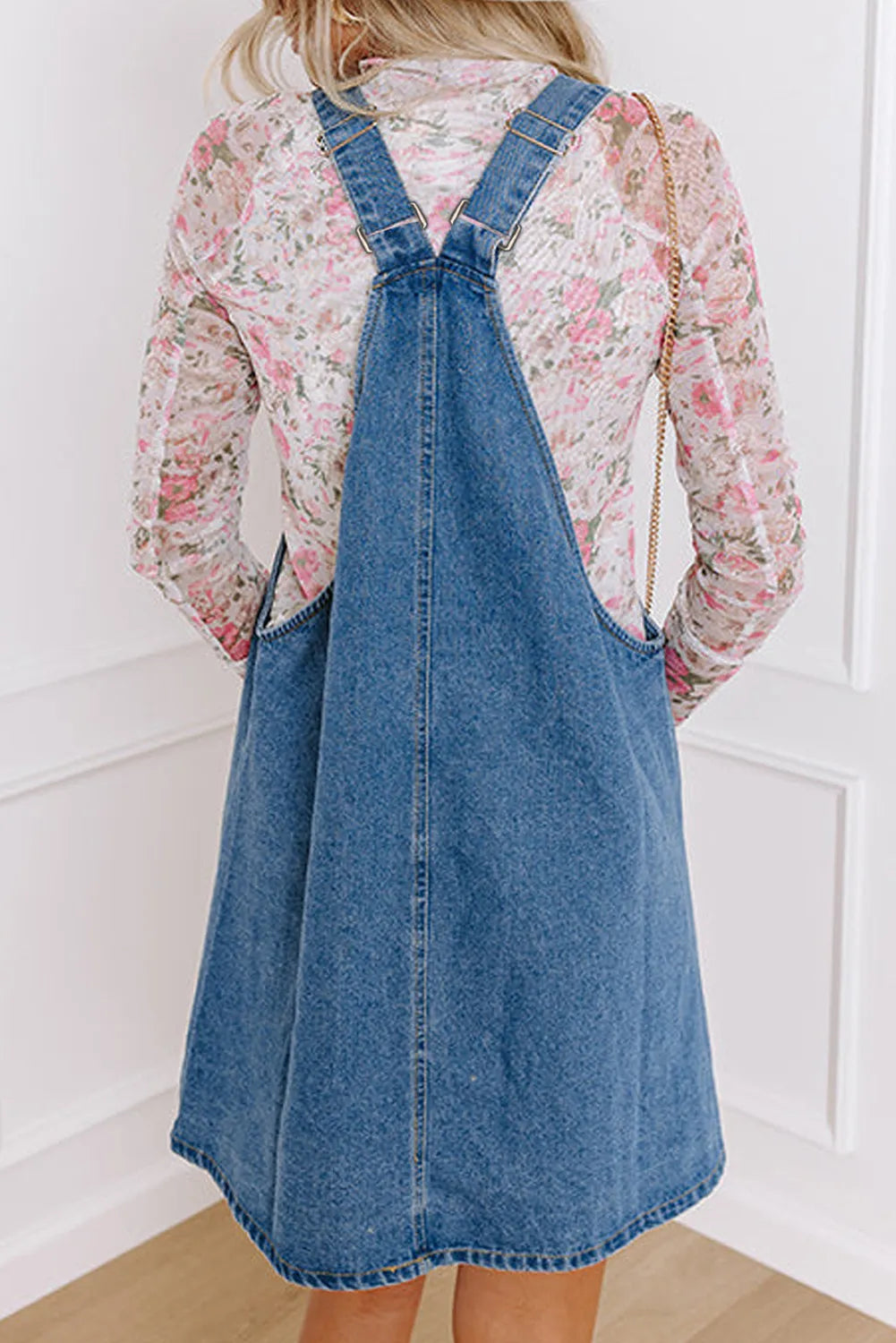 The Greer Denim Overall Dress