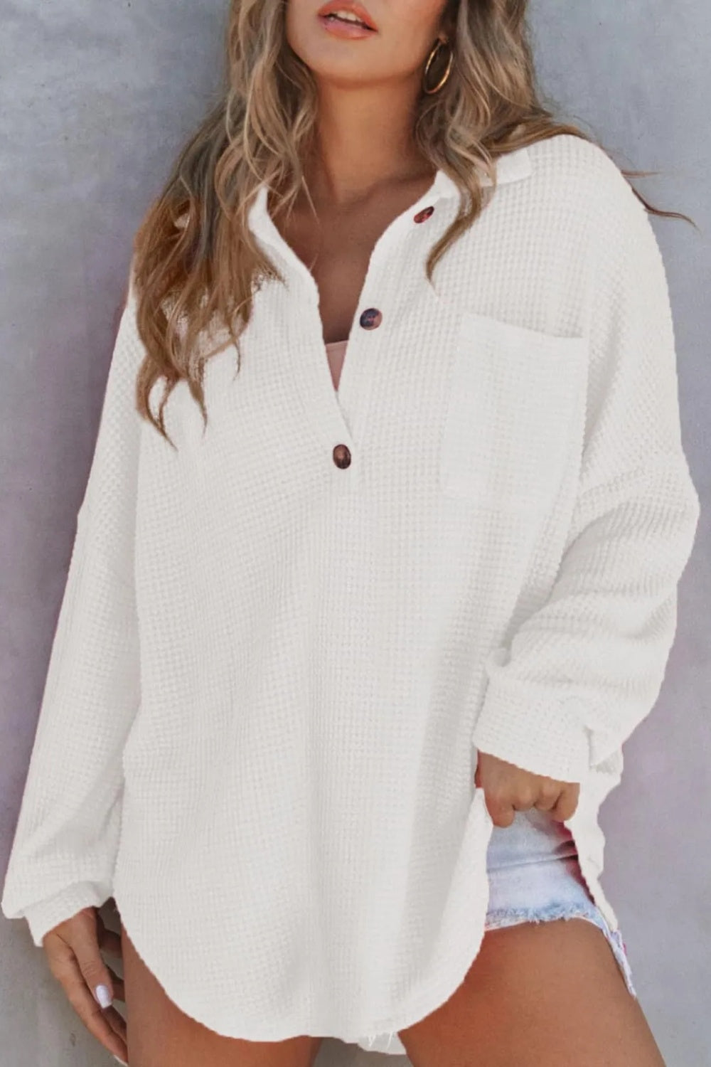 The Senora Collard Waffle Knit Shirt