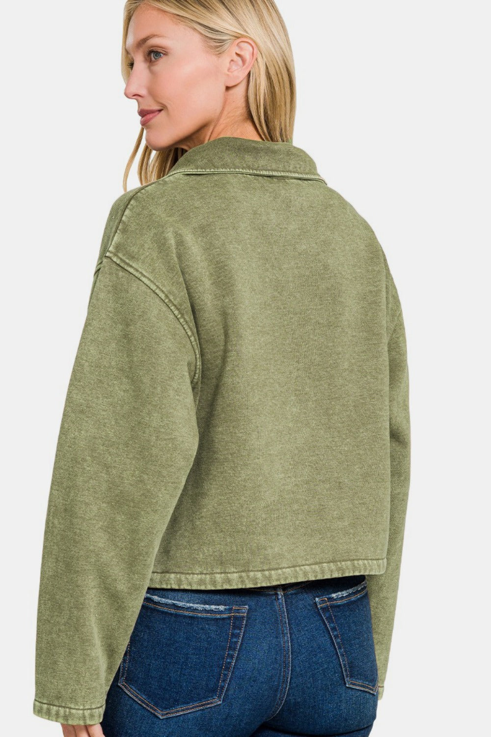 The Kindra Acid Wash Fleece Sweatshirt