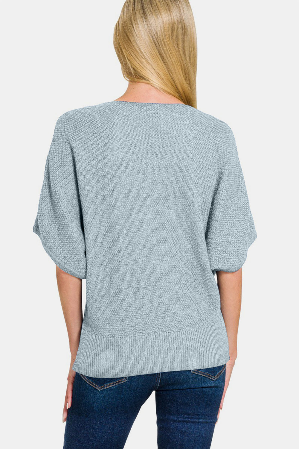 The Valencia V-Neck Short Sleeve Dolman Sweater