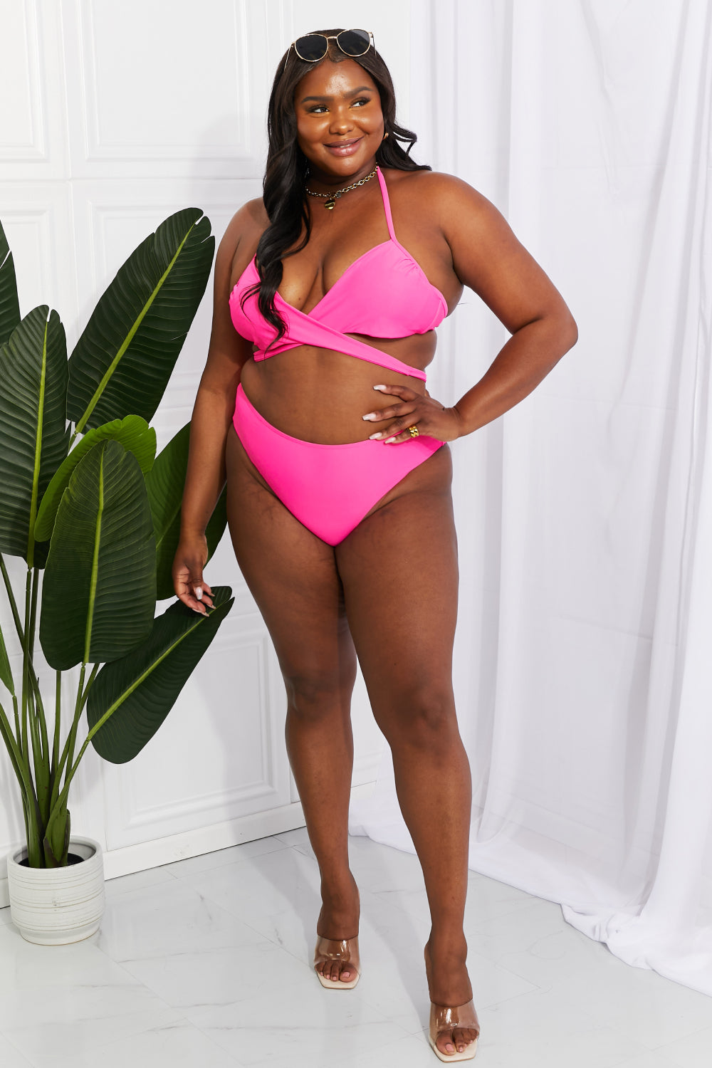 Halter Pink Two Piece