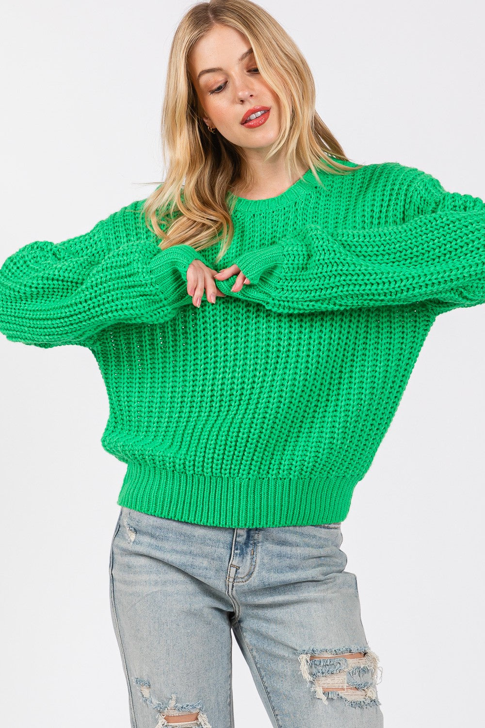 The Cozy Sage Knit Sweater