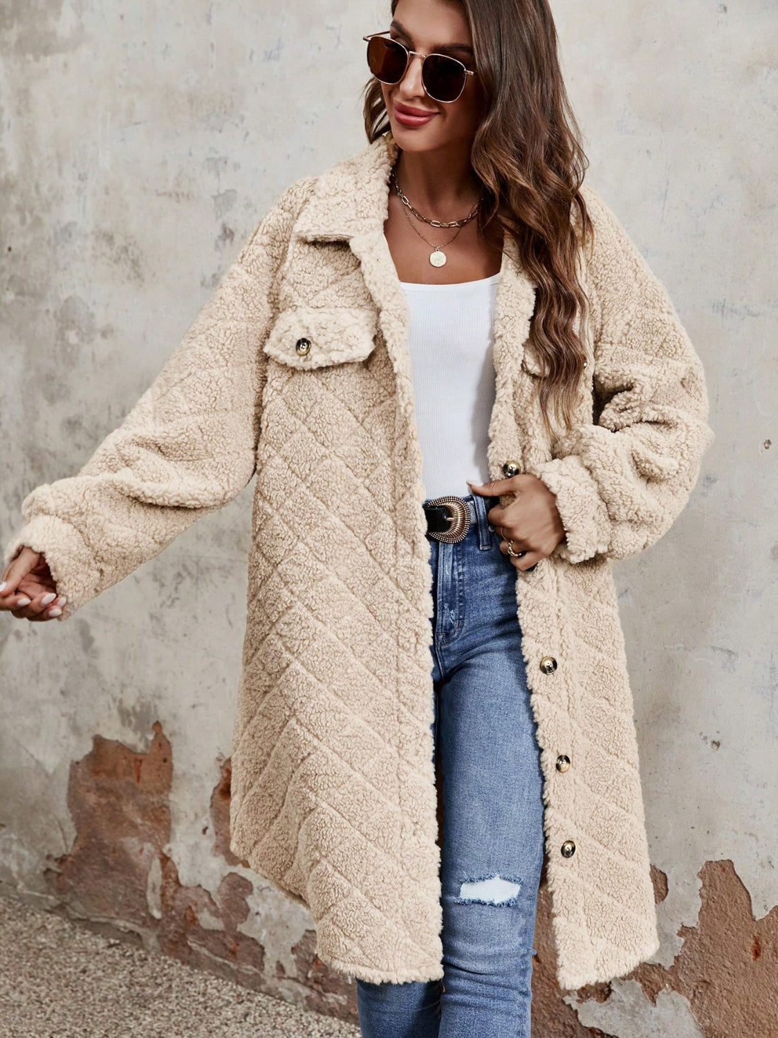 The Shay Fuzzy Long Coat