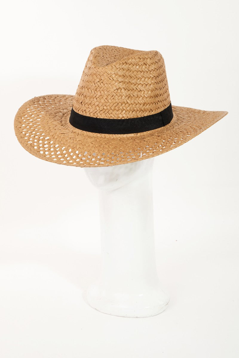 Basket Weave Straw Sun Hat