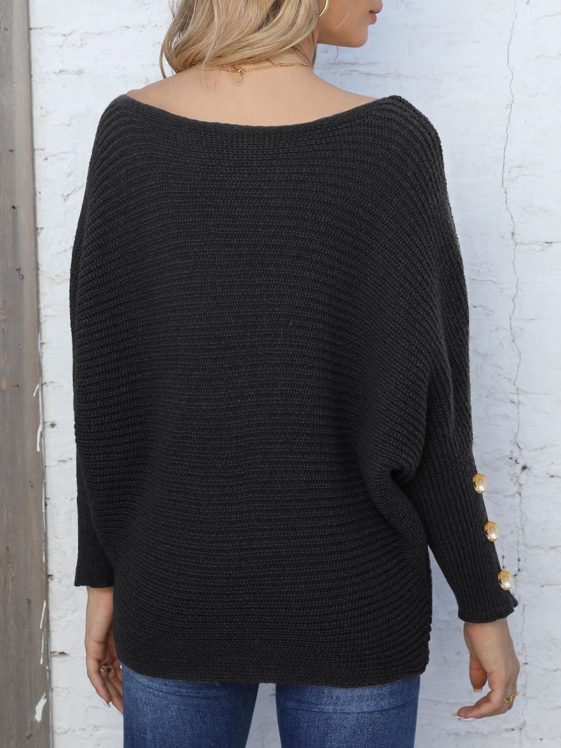 The Winslet Boat Neck Long Sleeve Sweater