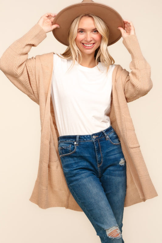 The Fleur Open Front Cardigan with Pockets