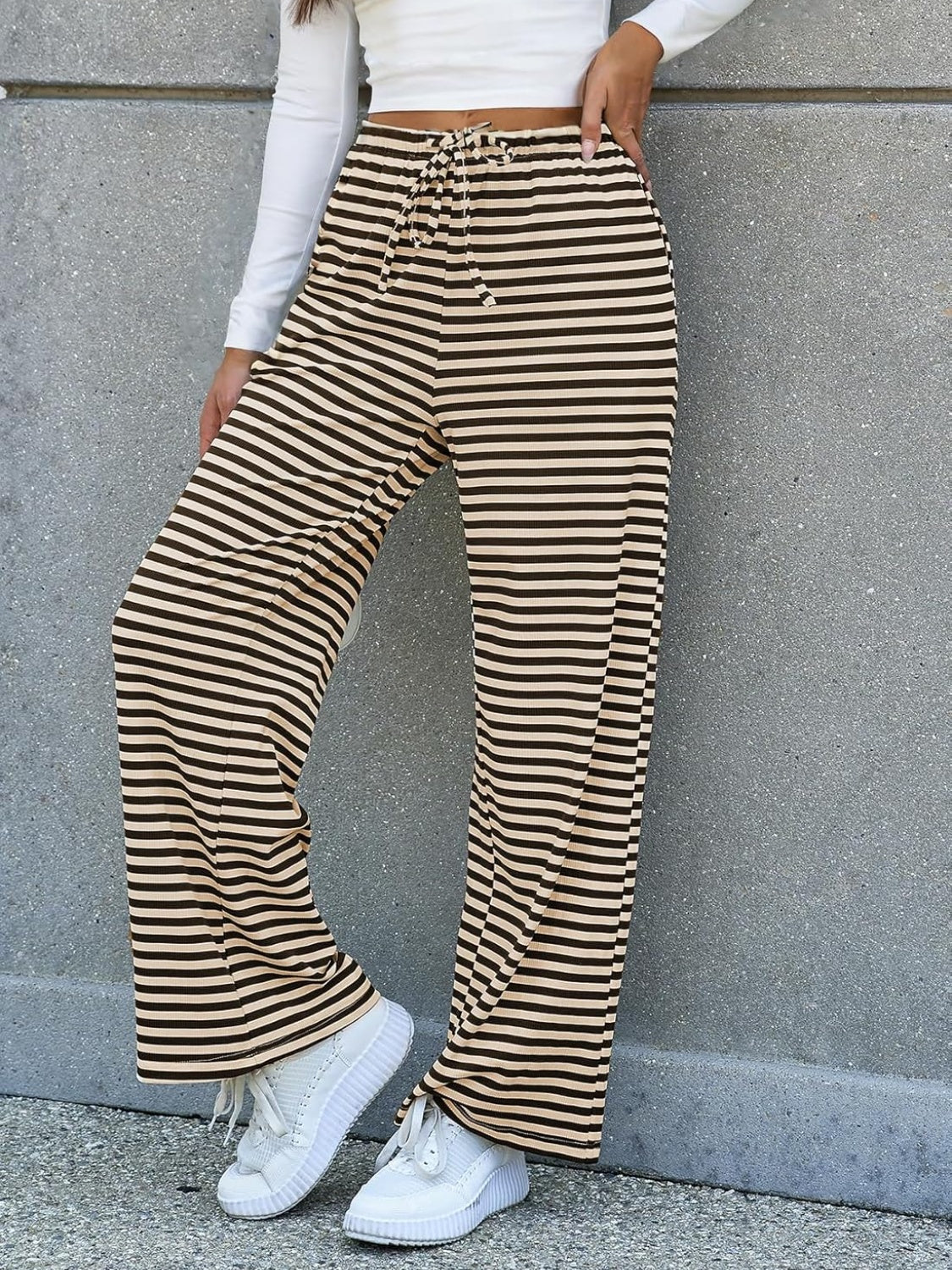 The Rani Striped Wide Leg Pants