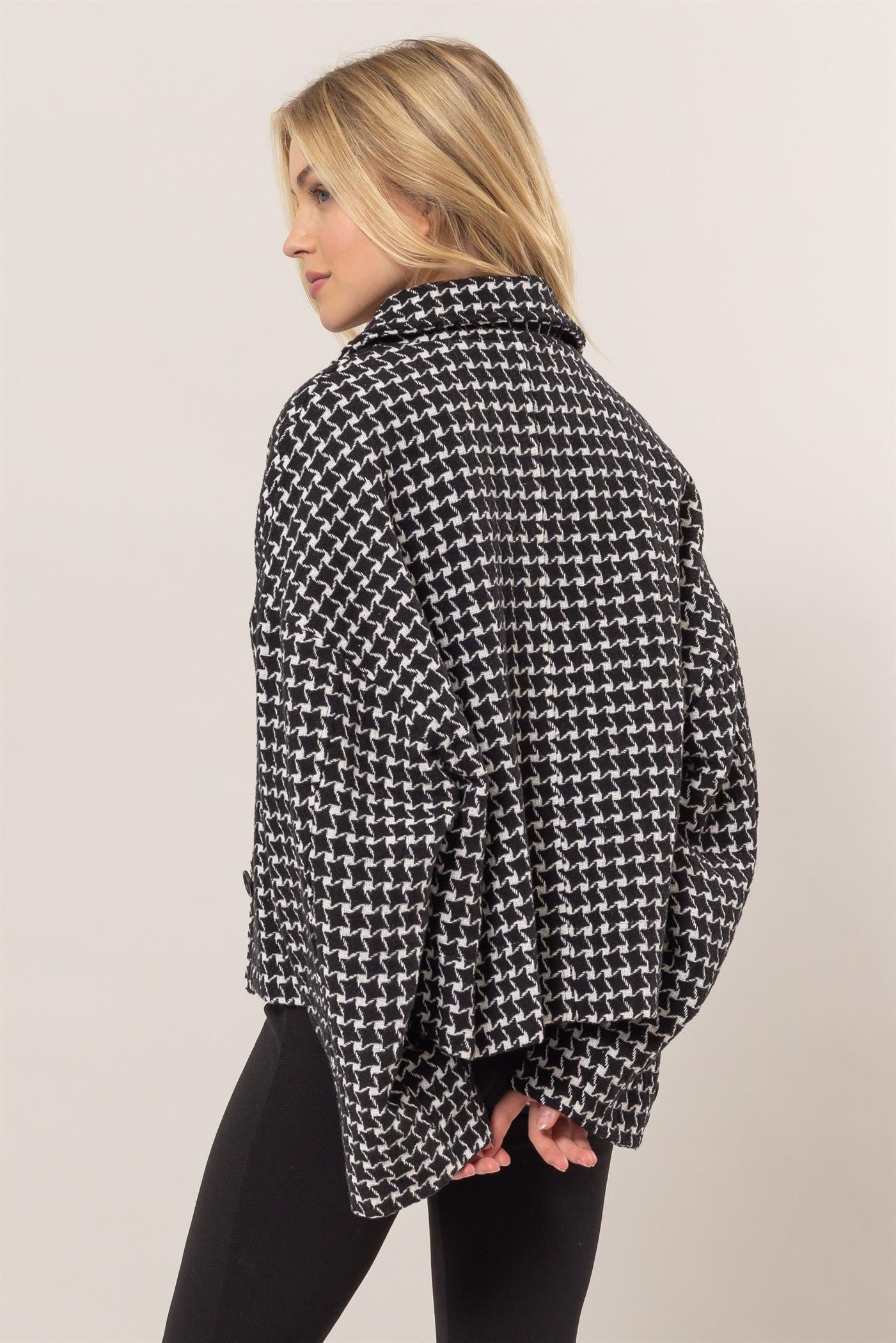 The Winslet Tweed Plaid Button Up Jacket