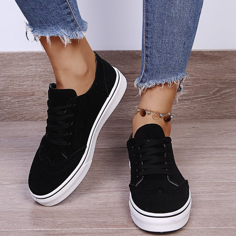 Suedette Flat Sneakers