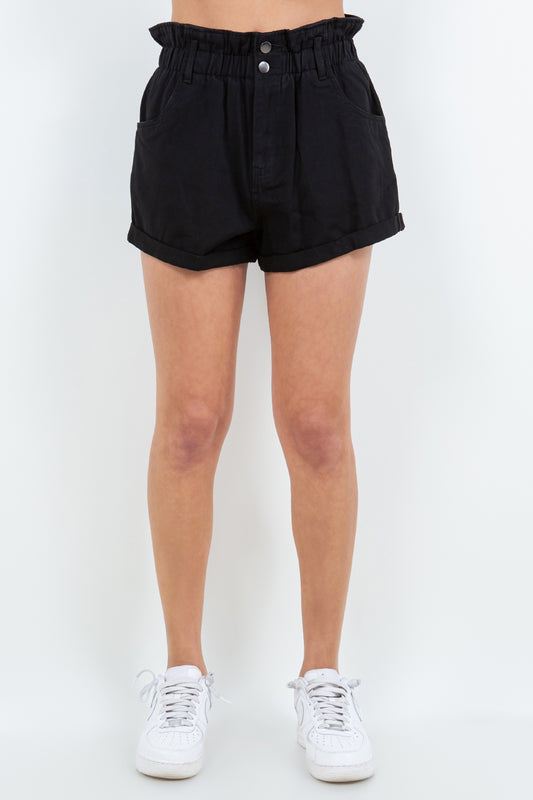 NEW! Bazi High Waist Paper Bag Shorts