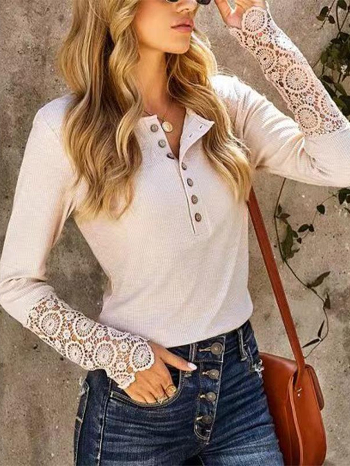 The Cooper Lace Detail Long Sleeve